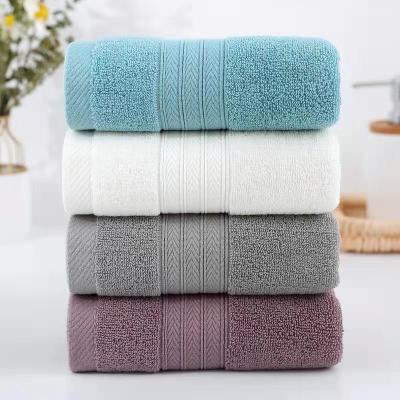 China Luxury Hotel Towel Set Custom Embroidery Logo 100% Cotton White Bath Hand Face Towels for sale