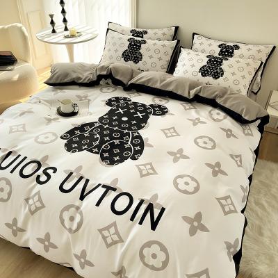 China King Size Bed Set 100% Polyester 3D beddek Luxe bedden Modern stijl Te koop