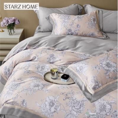 China Luxury Home Textile Floral Printed 100% Cotton Bedsheets Set with in Plain Style for sale