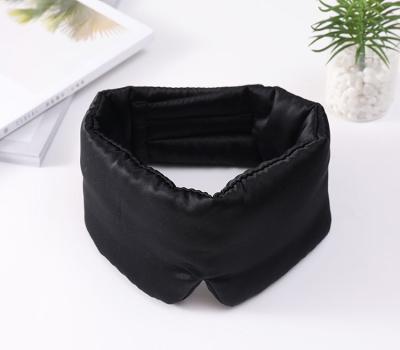 China Home Custom 100% Handmade Mulberry Silk Eye Masks Blackout Luxury Sleep Eye Mask for sale