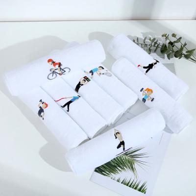 China All-Age Group Hypoallergenic Pure Cotton Sports Towels for Fitness Running 35 * 110cm for sale