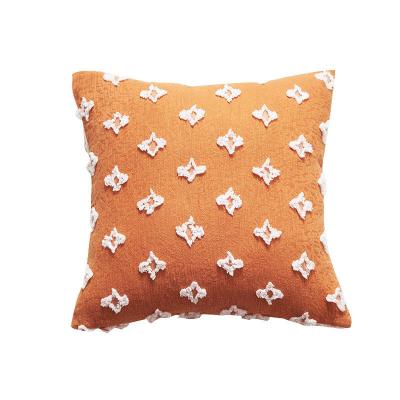 China Square Bedroom Cushion Pillowcase with Embroidery Cut Flower Design from Manufacturers for sale