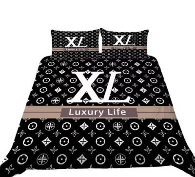 China Luxury Fashion Design Nondisposable Microfiber Quilt Cover Set with Pillowcases for sale