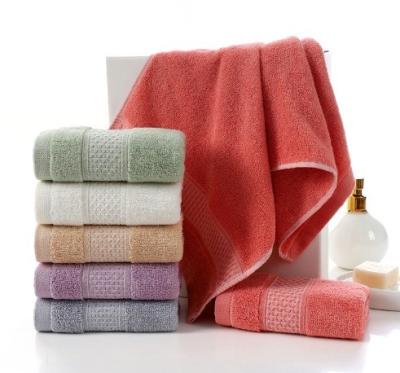 China Jacquard 100% Cotton Face Wash Towel Solid Color Soft Towel Popular Selection for sale