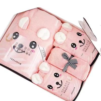 China Home Solid Color Towel Set Custom Logo Quick Dry 4 Piece Bath Towels with Soft Touch for sale