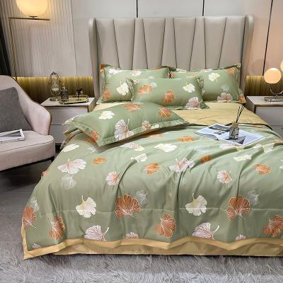 China Luxury Princess Washed Silk Bedding Set 4 Pcs Filled with Soft and Breathable Bed Sheet for sale