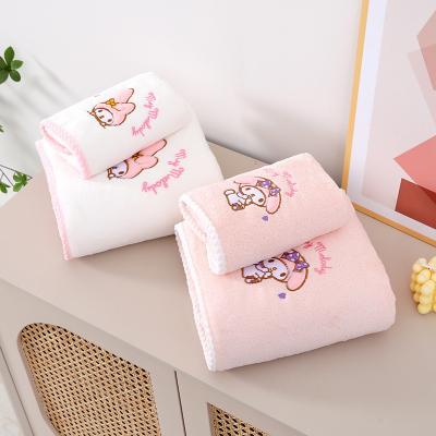 China Home Melody Baby Bath Towel Set Coral Velvet No derramamiento Absorbente Regalo de bodas en venta