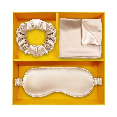 China Custom Luxury Silk Hair Scrunchies and Pillowcase Set Perfect for Your Beauty Routine for sale