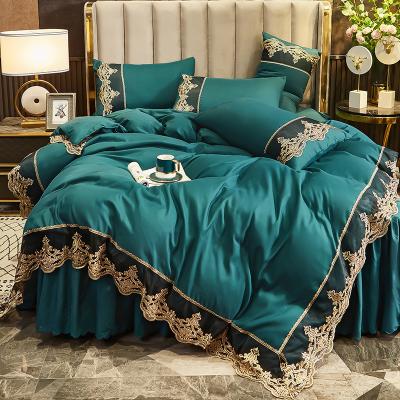 China Custom Polyester Fabric Bed Skirt Bedding Set for Adults and Children Duvet Included for sale