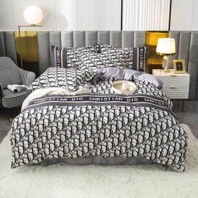 China Kerstcadeau Luxe Superzacht 100% polyester 4 stukken beddengoed Set Geometrisch Patroon Te koop