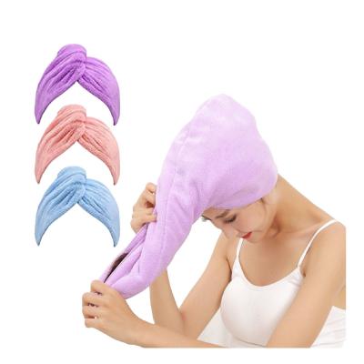 Cina Disegni di stampa personalizzati Microfibra elastica Turban Towel Wrap per asciugare i capelli sotto la doccia in vendita