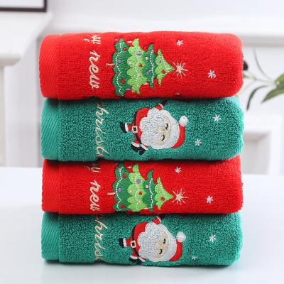 China ALL Age Christmas Towels Pure Cotton Face Towels in 2 Gift Boxes for Gifts and ALL Ages for sale