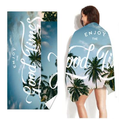 China Custom Design Microfiber Beach Towel Fast Shipping Large Size Ideal for Summer Sports for sale