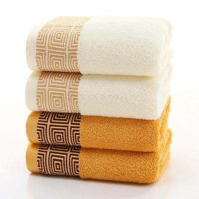 China Ultra Soft Bamboo Cotton Hotel Towels Customized for Adults Woven Solid Color for sale