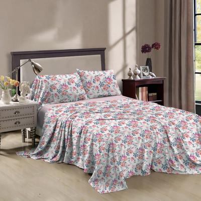 China 100% Polyester Multi-Size Custom Printed Sheet Set für Queen Size und King Fitted Sheet zu verkaufen