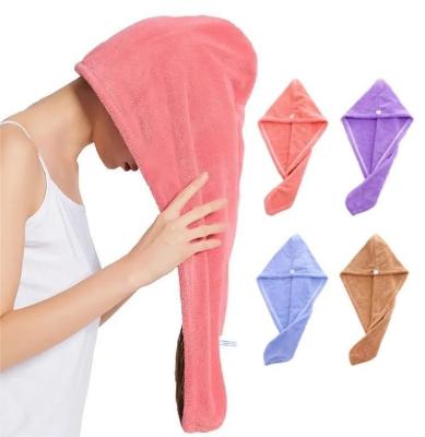 China Custom Logo Hair Towel Microfiber Quick Dry Microfibre Hair Drying Towel Wrap for Women for sale