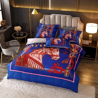 China Home Luxury Bedding Set with Matching Curtains and Customizable Duvet Cover for sale