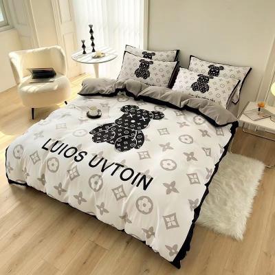 China 100% Polyester White Bedding Set for Wedding Luxury Bedspreads and Sheets Collections for sale