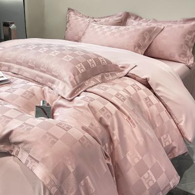 China Set de ropa de cama de cuatro piezas de lujo de satén jacquard para su habitación en venta