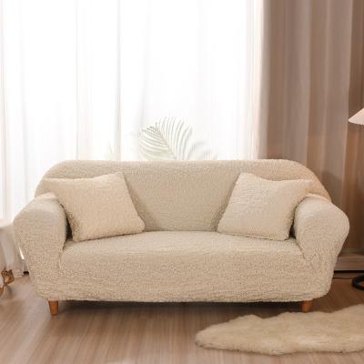 China Rectangle Light Luxury Style Seersucker Solid Color Sofa Covers for Living Room Décor for sale