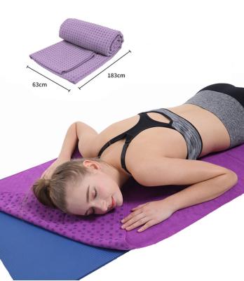 China Non-Slip Hot Yoga Towel with Silicone Dots Eco Friendly and Customized Printing Designs for sale