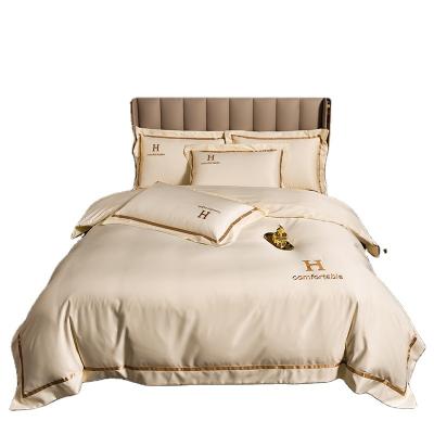 China High End Bedding Set Simple Silky Quilt Cover Four Piece Set for Customer Requirements for sale