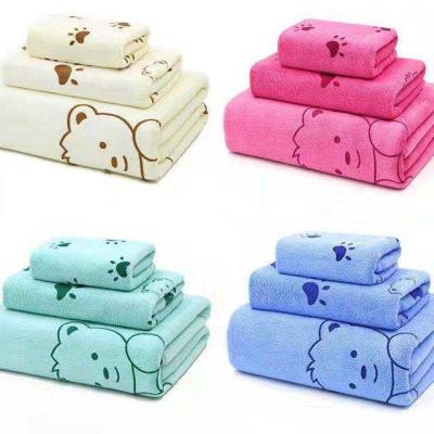 China Directly Sells Microfiber 3 Pieces Towel Set Custom Bath Towel Gift Set All Advantage for sale