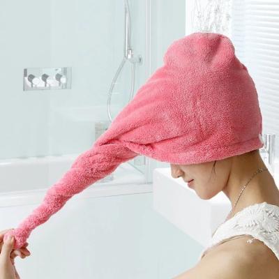 China Home Custom Logo Microfiber Hair Drying Towel Wrap Turban for Quick Dry for sale