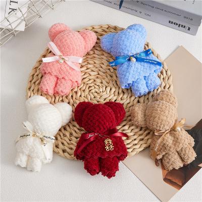 China Vierkante teddybeer pluis speelgoed gevulde handdoek set voor speelgoed kinderen kerstcadeau Te koop