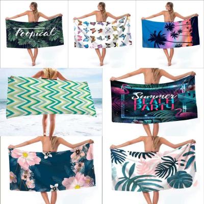 China 100% Polyester Custom Sand Free Beach Towel with Customized Designs Custom Printed Logo for sale