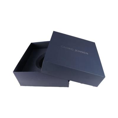 China Custom two-piece size and design surprise lid and purplish blue bracelet box cardboard paper packaging box 350 x 350 x 60mm for sale