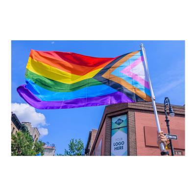 China Health Care Institute China Gay Pride Flying Rainbow Flag UV-Resistant Outdoor Polyester 90*150cm for sale