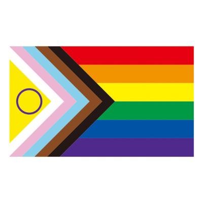 China Healthcare Institutes Flying 3x5ft Outdoor Polyester Material Pride Custom 90x150cm Gay Rainbow Flag for sale