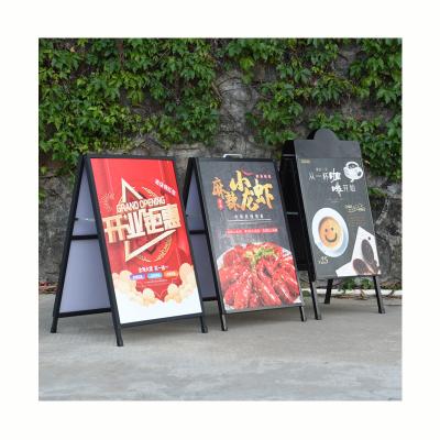 China Outdoor Vinyl Banner Printing Cheap Aluminum Double Side A-frame Signage A1 Poster Billboard Fast Open Vertical Frames Graphic Customized Billboard for sale