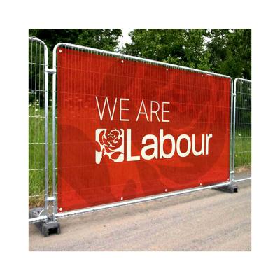 China Health Care Institutes Waterproof Polyester Vinyl PVC Colored Custom Printing Barrier Mesh Banner for sale