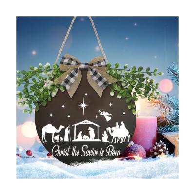 China Porch Christmas Wall Sign Christmas Door Signs Beautiful Merry Christmas Sign for sale