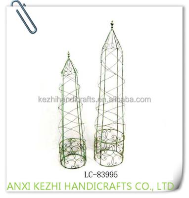 China Factory Wholesale Popular Easily Assembled Climbing Support Sets Of 2 Metal Garden Obelisks LC-83995 for sale