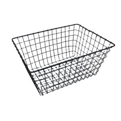 China Factory Supply Viable Iron Open Front For Fruit Vegetable Kitchen Storage Racks Metal Wire Mesh Basket for sale