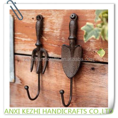 China Antique Cast Iron Hooks Creative Hook Bar Accessories Wrought Iron Wall Hanging Door Coat Hook Coat Hanger for sale