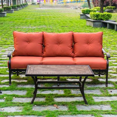 China American Outdoor Garden Furniture Cast Aluminum Sofa Set With Waterproof Fabric (WH14101+02+03+04+05) for sale