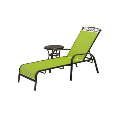 China American Teslin outdoor fabric sun lounger modern cast aluminum furniture sofa with table for sale