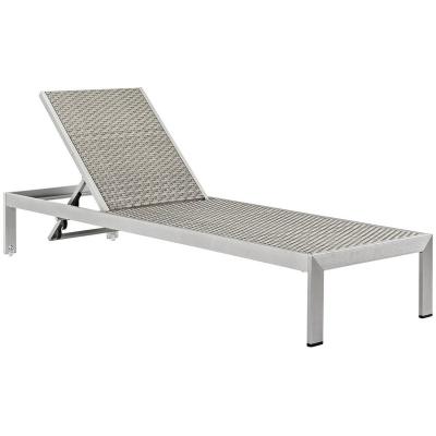 China Modern Outdoor Beach Patio Rattan Sun Chaise Aluminum Lounge for sale