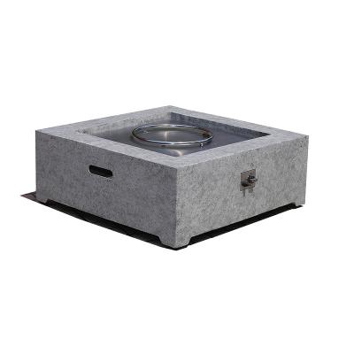 China Outdoor Hot Sale Square Outdoor Fire Pit Aluminum Coffee Table for sale