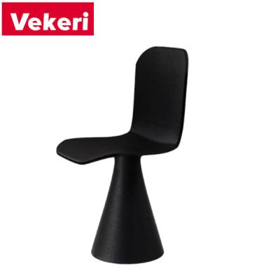 China Contemporary seating is a modern simple black dining chair made of polypropylene additives and microfiber glass for sale