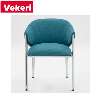 China Modern Nordic Comfortable Backrest Dining Chair Blue Dining Chair Clean And Generous Design for sale