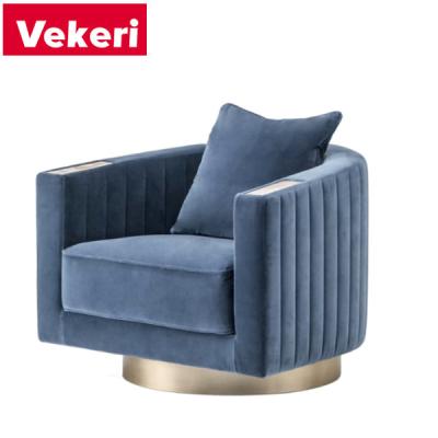 China Modern This is a super comfortable elegant blue velvet dining chair that combines modern and traditional for sale