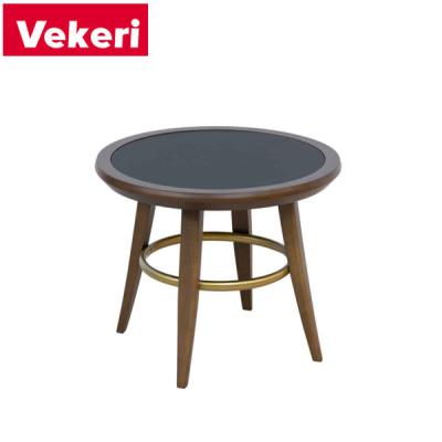 China Modern Modern Metal Solid Wood Glass Contracted Four Corners Around Stool for sale