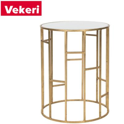 China Side Table Danna Metal End Table - Customizable modern mable top furniture stainless steel gold/white gold for living room for sale