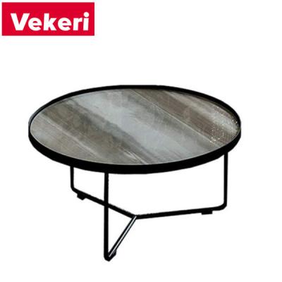 China Customizable modern living room furniture metal stainless steel coffee table garden marble countertop side table for sale