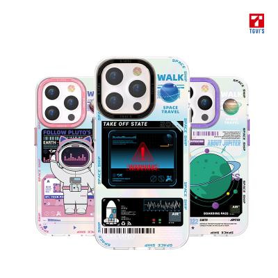 China TGVIS Clear Space Frame Shockproof Nano TPU Coating Case 13 Max 12 Astronaut Protector Cute Soft Phone Case For Iphone 14 Pro for sale